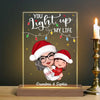 You Light Up My Life Gift For Granddaughter Grandson Personalized Rectangle Acrylic Plaque LED Night Light