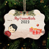 Awesome Like My Grandkids - Family Personalized Custom Ornament - Wood Benelux Shaped - Christmas Gift For Family Members