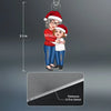 Grandma Grandkid Embracing Hugging Standing Christmas Gift Personalized Acrylic Ornament