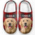 Custom Photo Happiness Is A Warm Puppy - Dog & Cat Personalized Custom Fluffy Slippers - Gift For Pet Owners, Pet Lovers