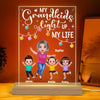 My Grandkids Light Up My Life Happy Doll Grandma Grandkids Personalized Rectangle Acrylic Plaque LED Night Light