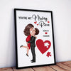 Couple Missing Piece Red Heart Valentine‘s Day Gift Personalized Poster