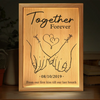 Together Forever From Our First Kiss Till Our Last Breath - Couple Personalized Custom Frame Light Box - Gift For Husband Wife, Anniversary