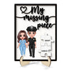 My Missing Piece Couple Standing Valentine‘s Day Gifts by Occupation Gift For Her Gift For Him Firefighter, Nurse, Police Officer Personalized 2-Layer Wooden Plaque
