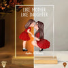 Mom And Kid Holding Hands Kissing Personalized LED Night Light