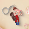 Grandma Mom Lifting Kid Personalized Acrylic Keychain, Mother&#39;s Day Gift