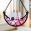 Mother &amp; Daughter On The Moon - Personalized Window Hanging Suncatcher Ornament
