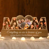 Mom Everything I Am Is Because Of You Birth Month Flower Photo Upload Personalized Led Night Light, Mother&#39;s Day Gift