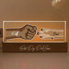 Dog Dad Vector Fist Bump Personalized Acrylic LED Night Light