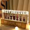 Best Dad Ever We Love You Personalized Acrylic LED Night Light, Father&#39;s Day Gift For Dad, Husband