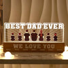 Best Dad Ever We Love You Personalized Acrylic LED Night Light, Father&#39;s Day Gift For Dad, Husband