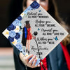 Behind You Flowers Senior Graduation Gift Personalized Printed Graduation Cap Topper (Not Real Glitter)