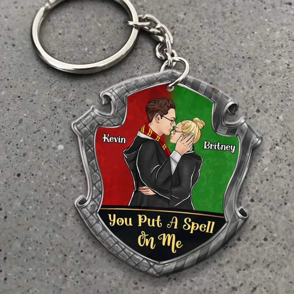 You Put A Spell On Me Personalized Keychain Gifts For Witch Couple