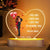 Doll Couple Holding Hourglass Valentine‘s Day Gift Personalized Heart Acrylic LED Night Light