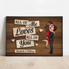 All Of Me Loves All Of You Couple Hugging Kissing Personalized Poster