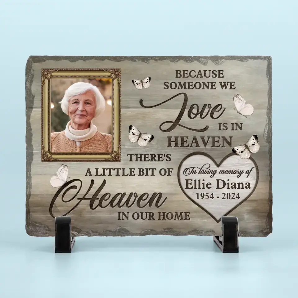 Custom Photo I Have So Much Of You In My Heart - Memorial Personalized Custom Rectangle Shaped Stone With Stand - Sympathy Gift For Family Members