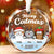 Wishing You A Pawsome And Merry Christmas - Dog & Cat Personalized Custom Circle Glass Ornament - Christmas Gift For Pet Owners, Pet Lovers