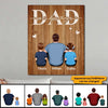 Dad We Love You Back View Gift For Daddy Family Personalized Wrapped Canvas, Father&#39;s Day Gift