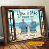 Back View Couple Sitting Beach Landscape You &amp; Me We Got This Personalized Wrapped Canvas