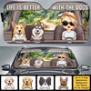 Life Is Better With The Dogs/Cats  - Gift For Pet Lovers, Personalized Auto Sunshade
