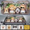 You, Me And Our Pets - Personalized Auto Sunshade - Gift For Couples, Husband Wife