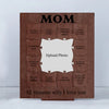 Mom 12 Reasons Why I Love You Wooden Puzzle Piece Collage - Personalized Frame