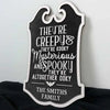 They&#39;re Creepy, They&#39;re Kooky - Family Personalized Custom Shaped Home Decor Wood Sign - Halloween Gift, House Warming Gift For Family Members